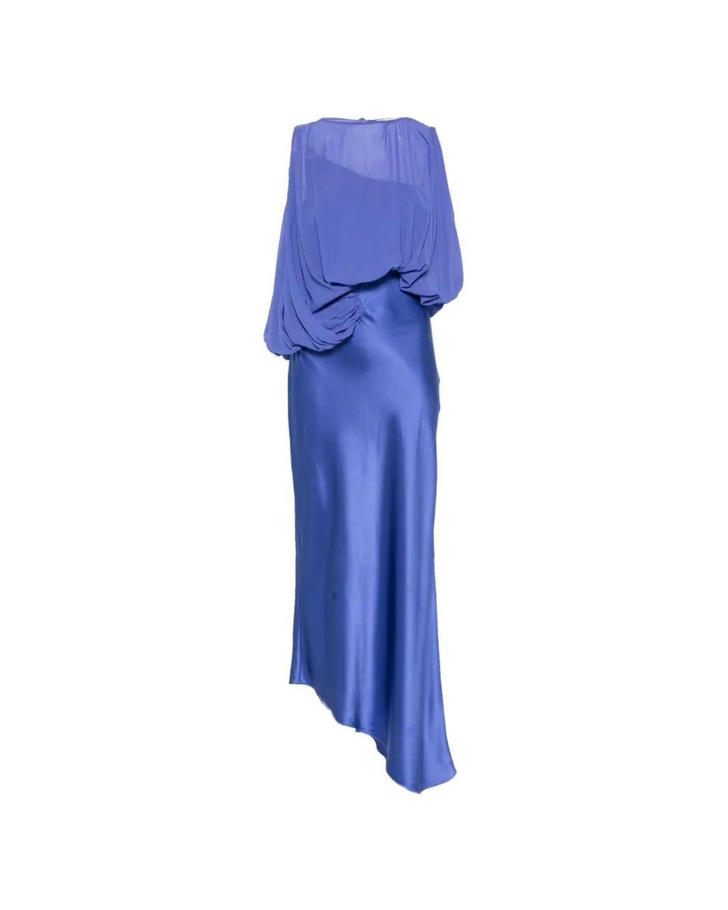 Christopher Esber Blue Cumulus Draped Midi Dress