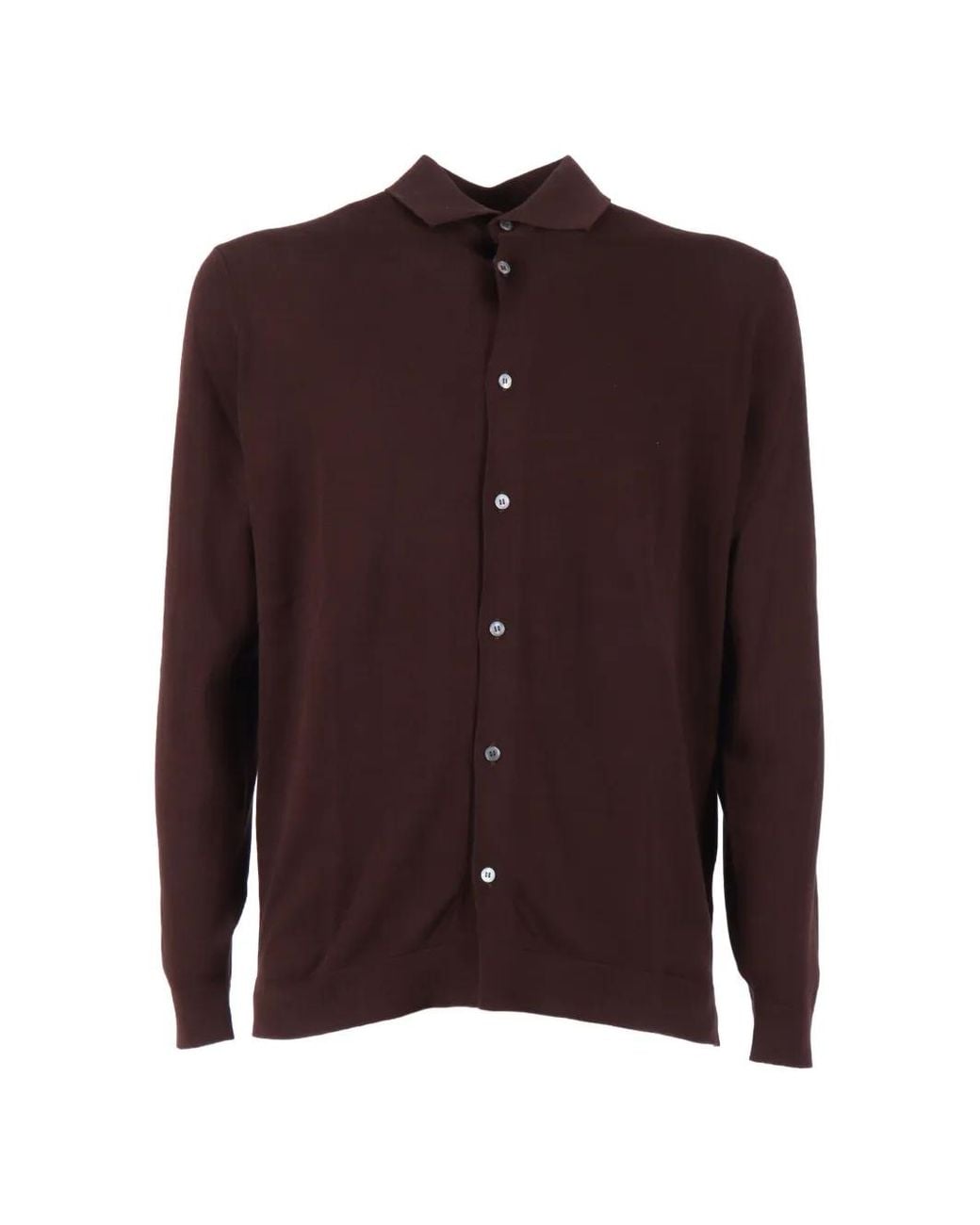 FILIPPO DE LAURENTIIS Brown Buttoned Shirt for men