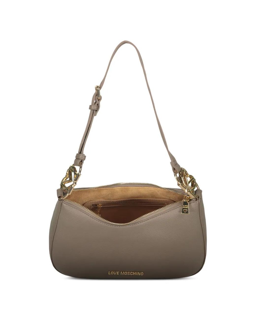 Love Moschino Gray Sac Porté Épaule À Détail De Chaîne