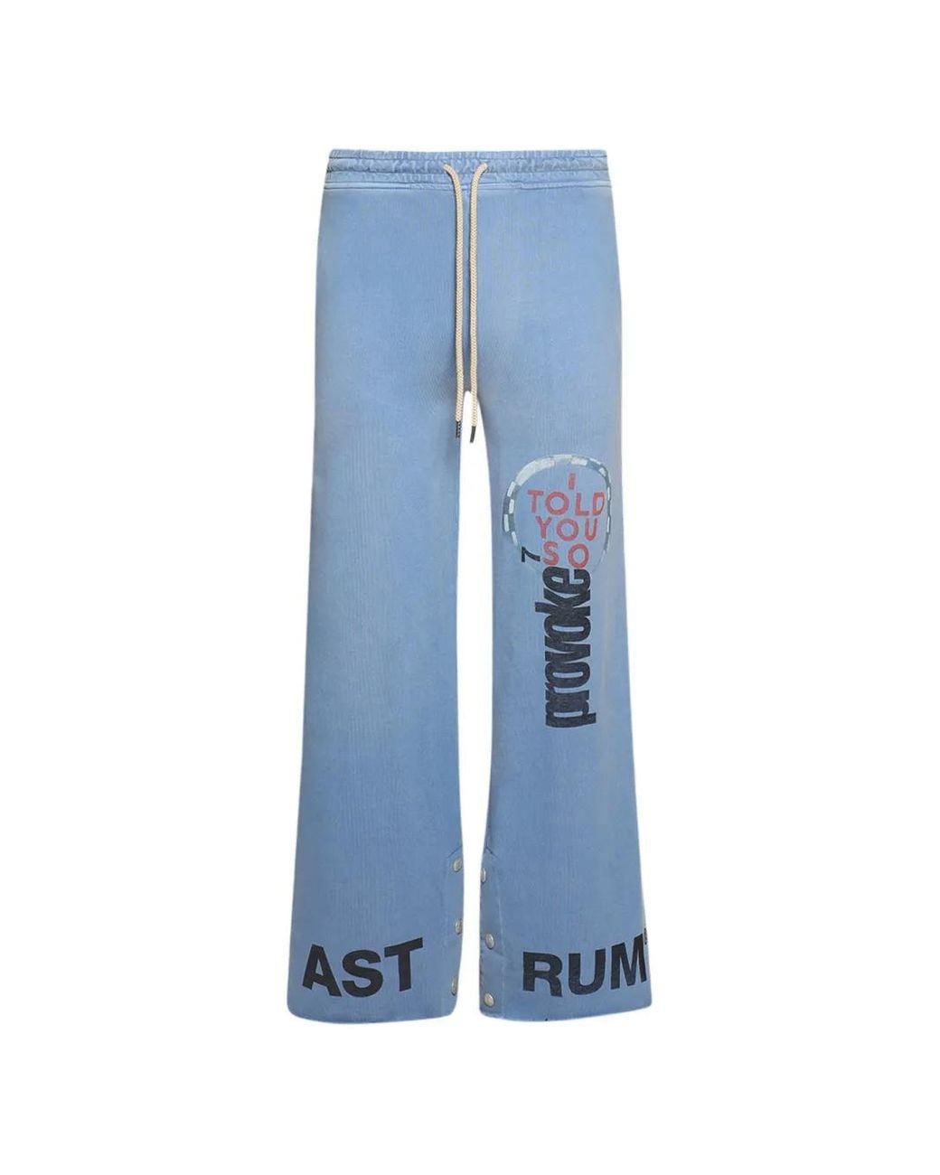 Astrum Blue Pantalon Provoke À Imprimé Graphique for men