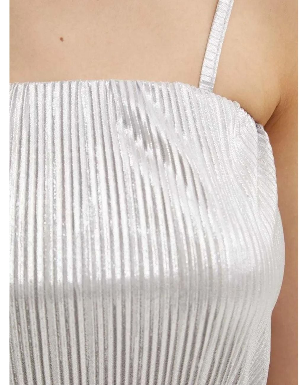 Never Fully Dressed Gray Luna Pleated Tie-Waist Maxi Dress
