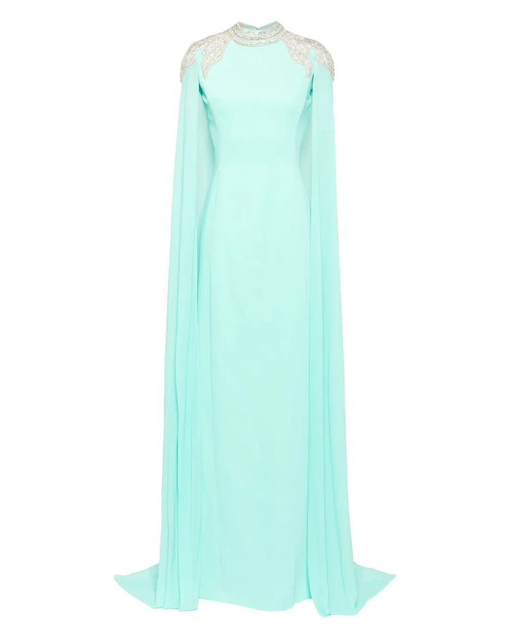 Saiid Kobeisy Green Embellished Crepe Dress