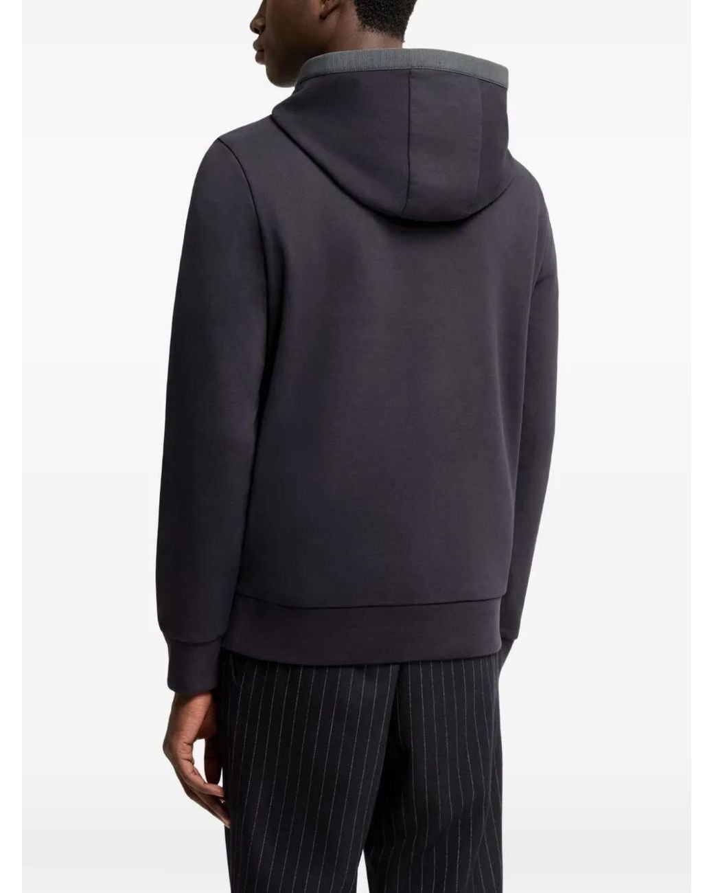 Moncler Blue Hoodie À Patch Logo for men