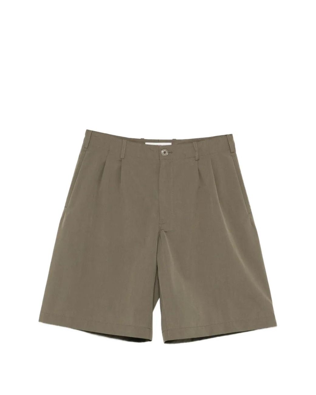 Our Legacy Green Ponte Pleated Shorts for men