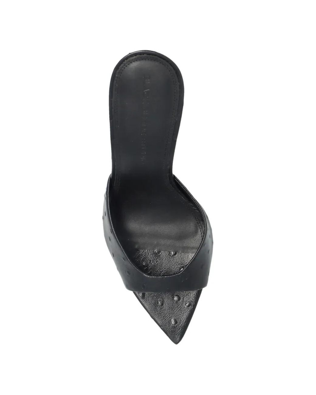 Black Suede Studio White Textured Leather Sandals