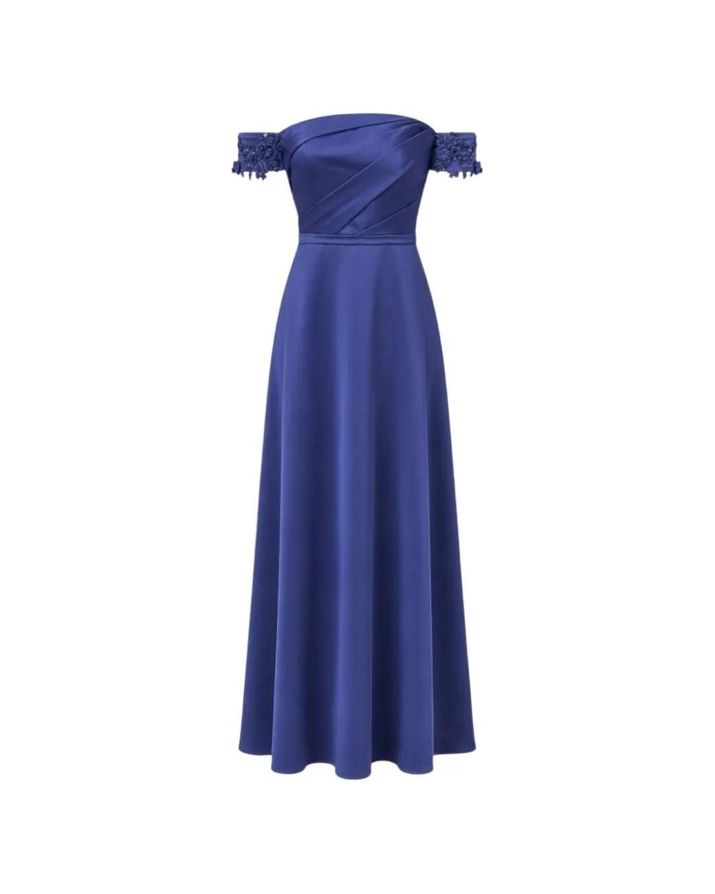 Charo Ruiz Blue Off-Shoulder Gown