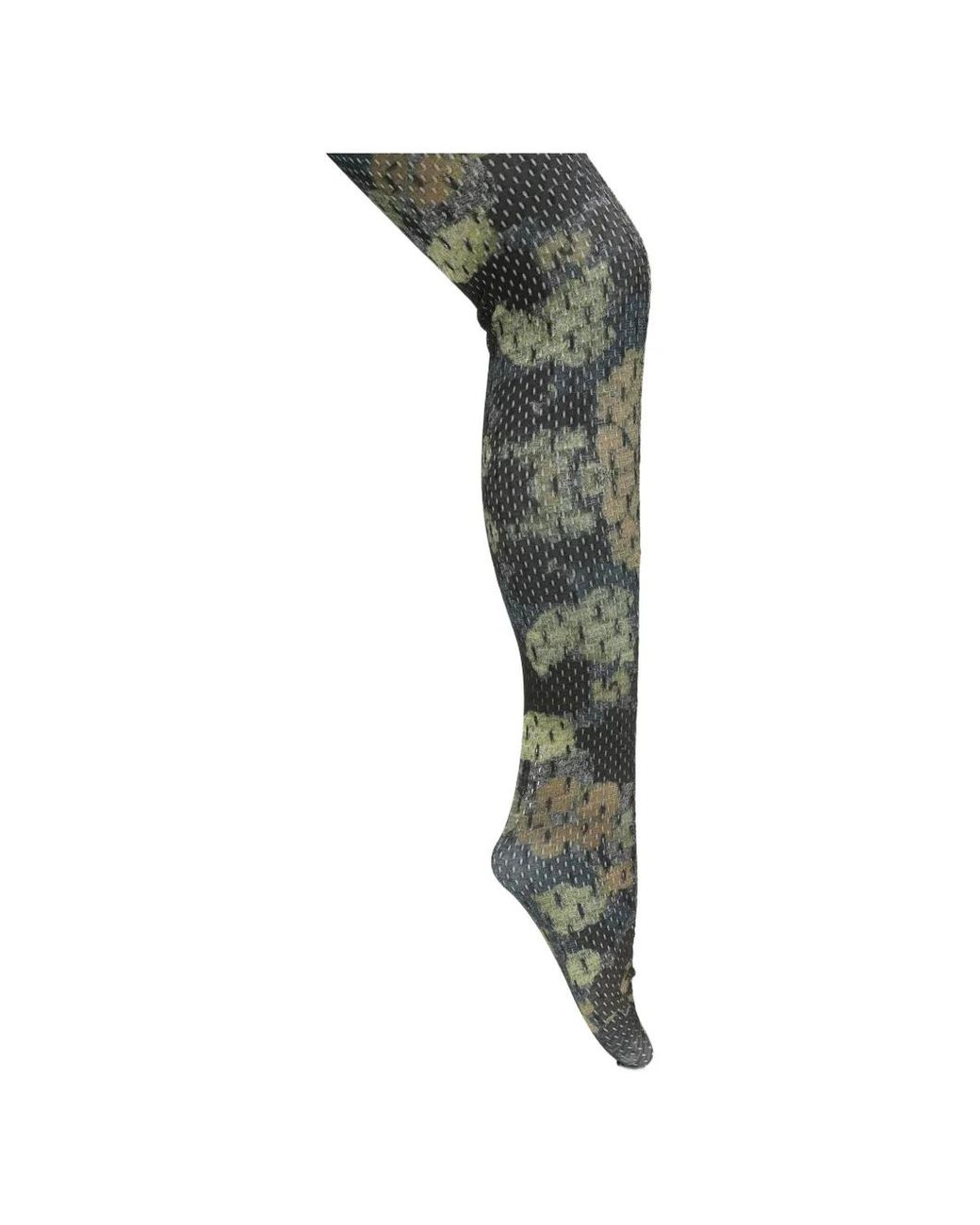 BARBARA BOLOGNA Green Graphic-Print Tights