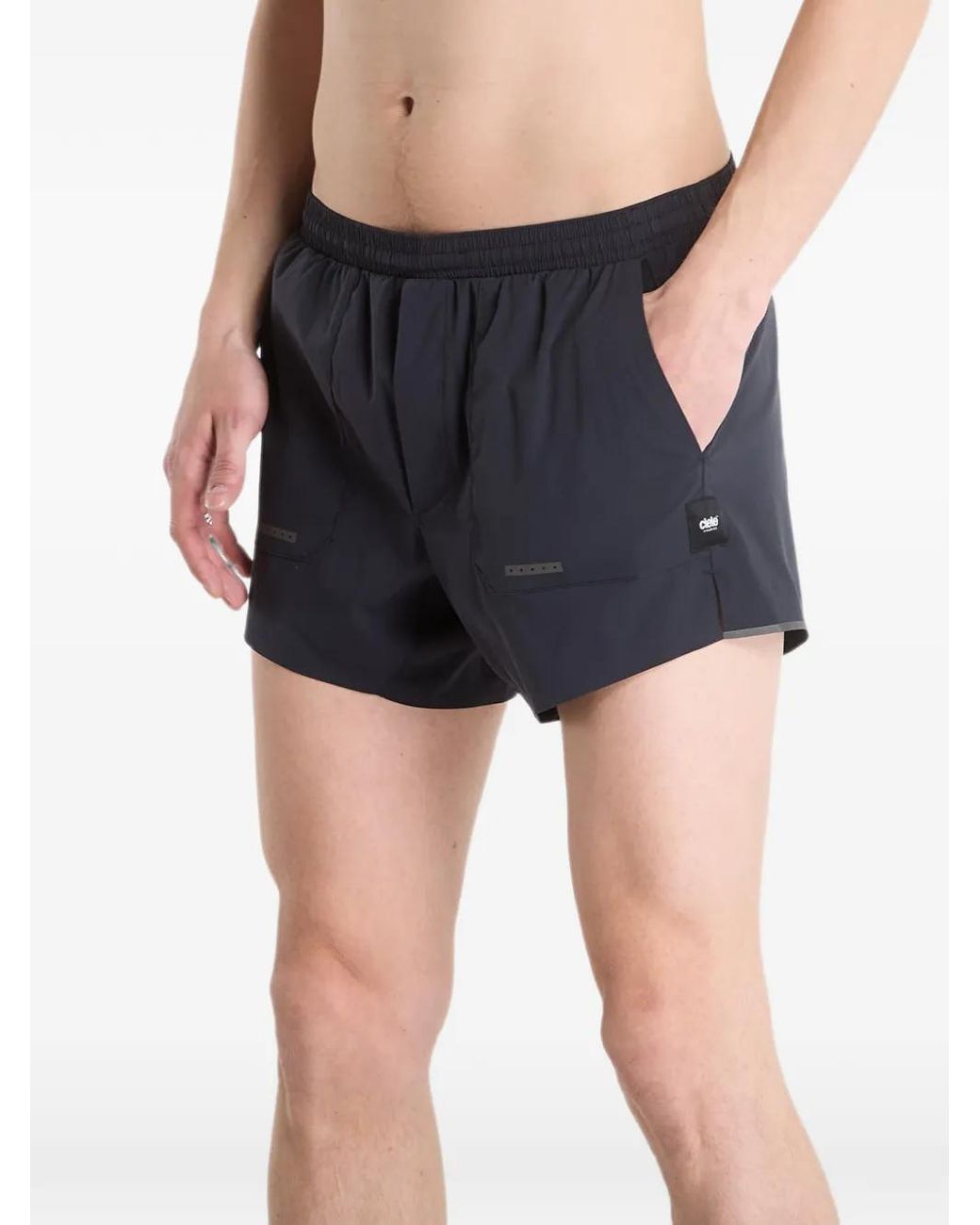 Ciele Athletics Blue Atshort 5" Logo-Patch Elasticated-Waist Shorts for men