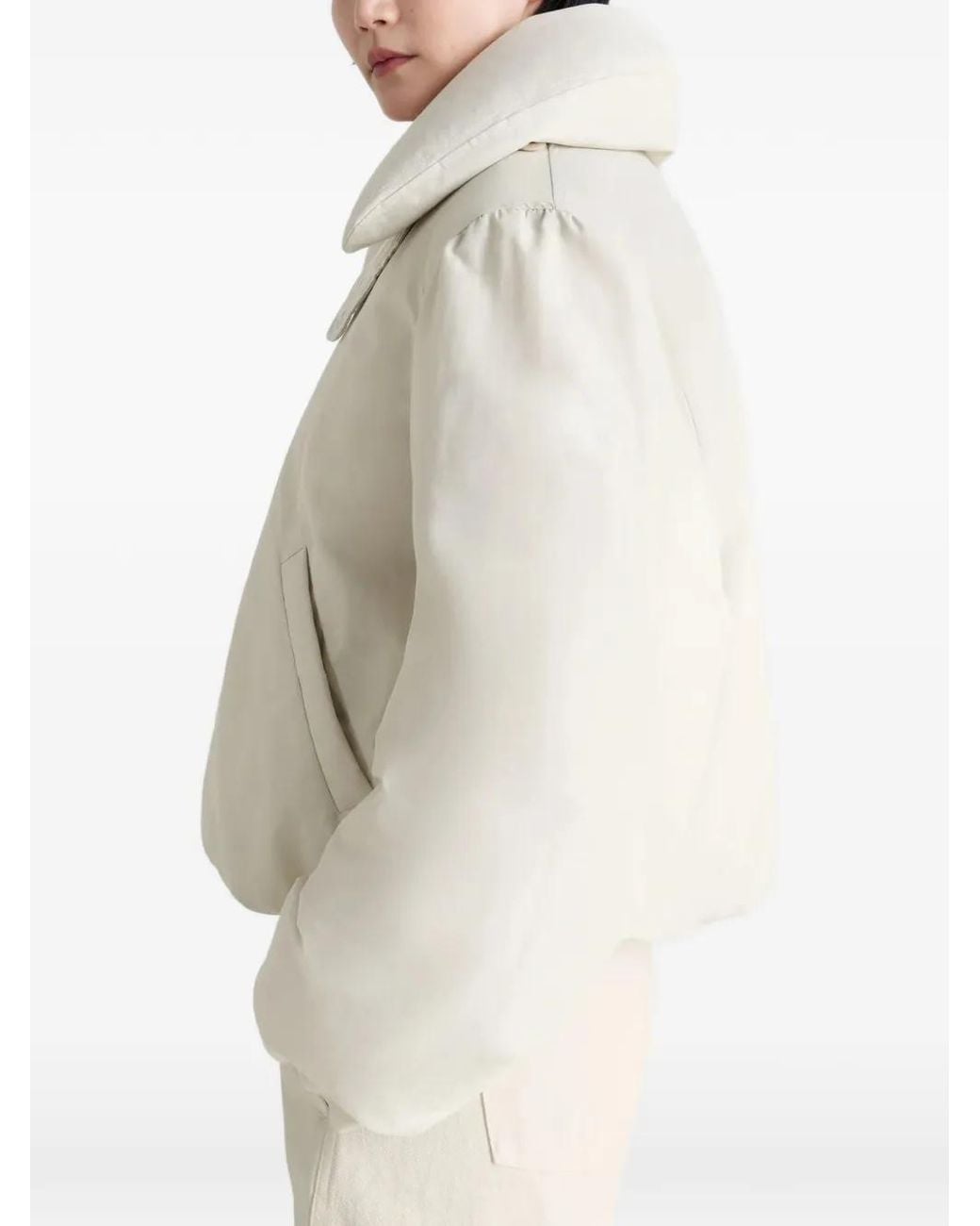 Lemaire White Button-Up Padded Jacket