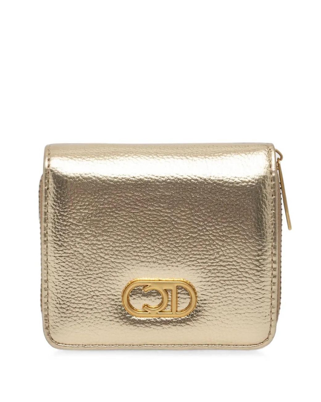 Lola Casademunt Natural Logo-Plaque Metallic Wallet