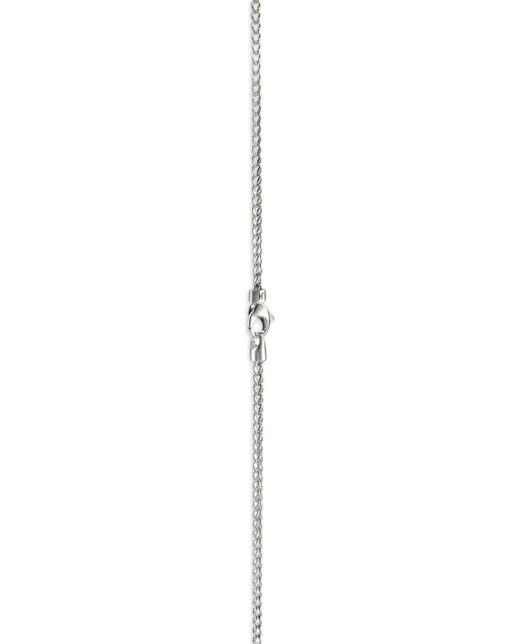 John Hardy Metallic Sterling Tag Sapphire Necklace for men
