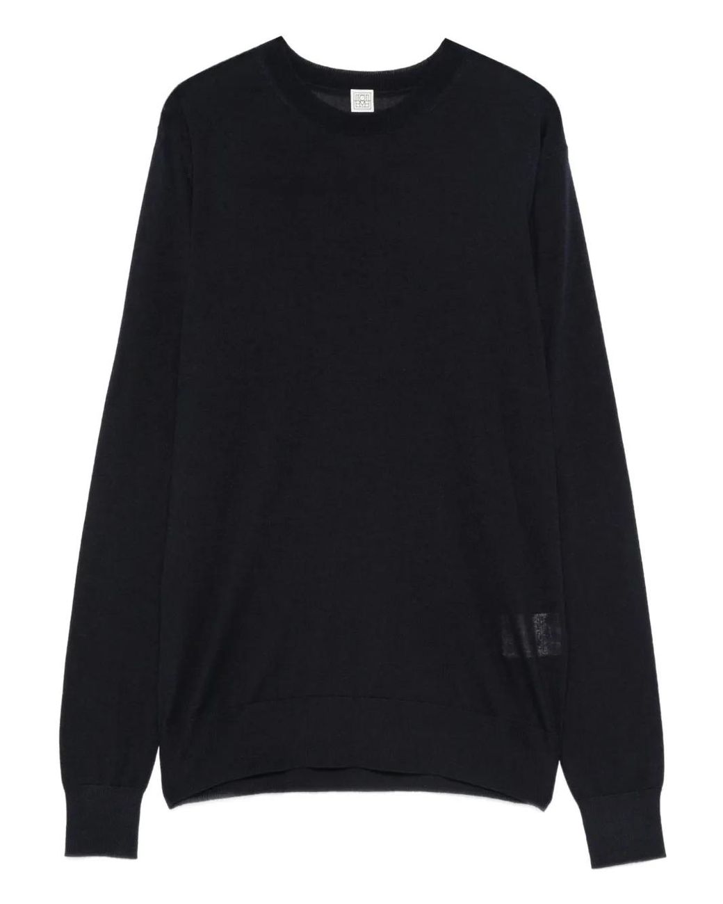 Totême Black Crew-Neck Sweater