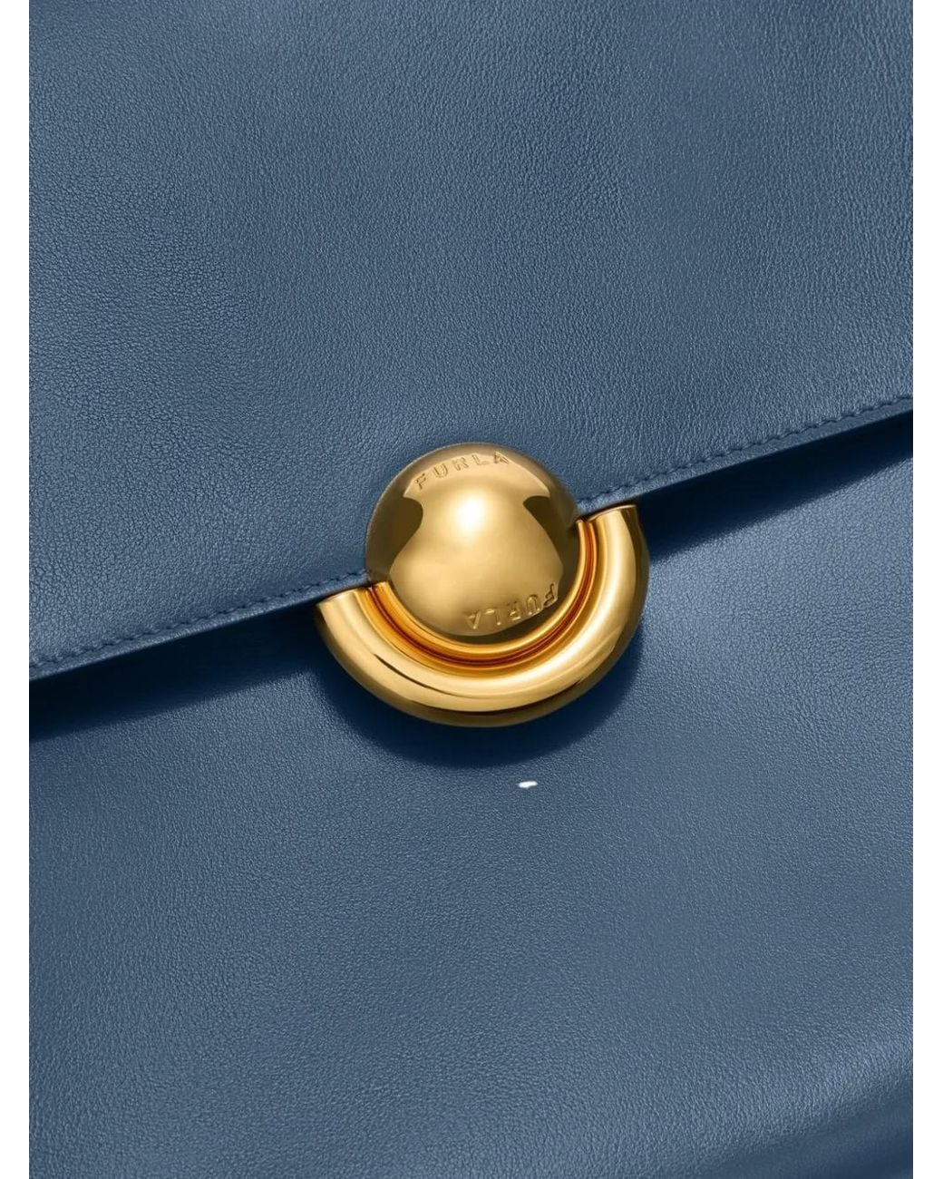 Furla Blue Domus Shoulder Bag M