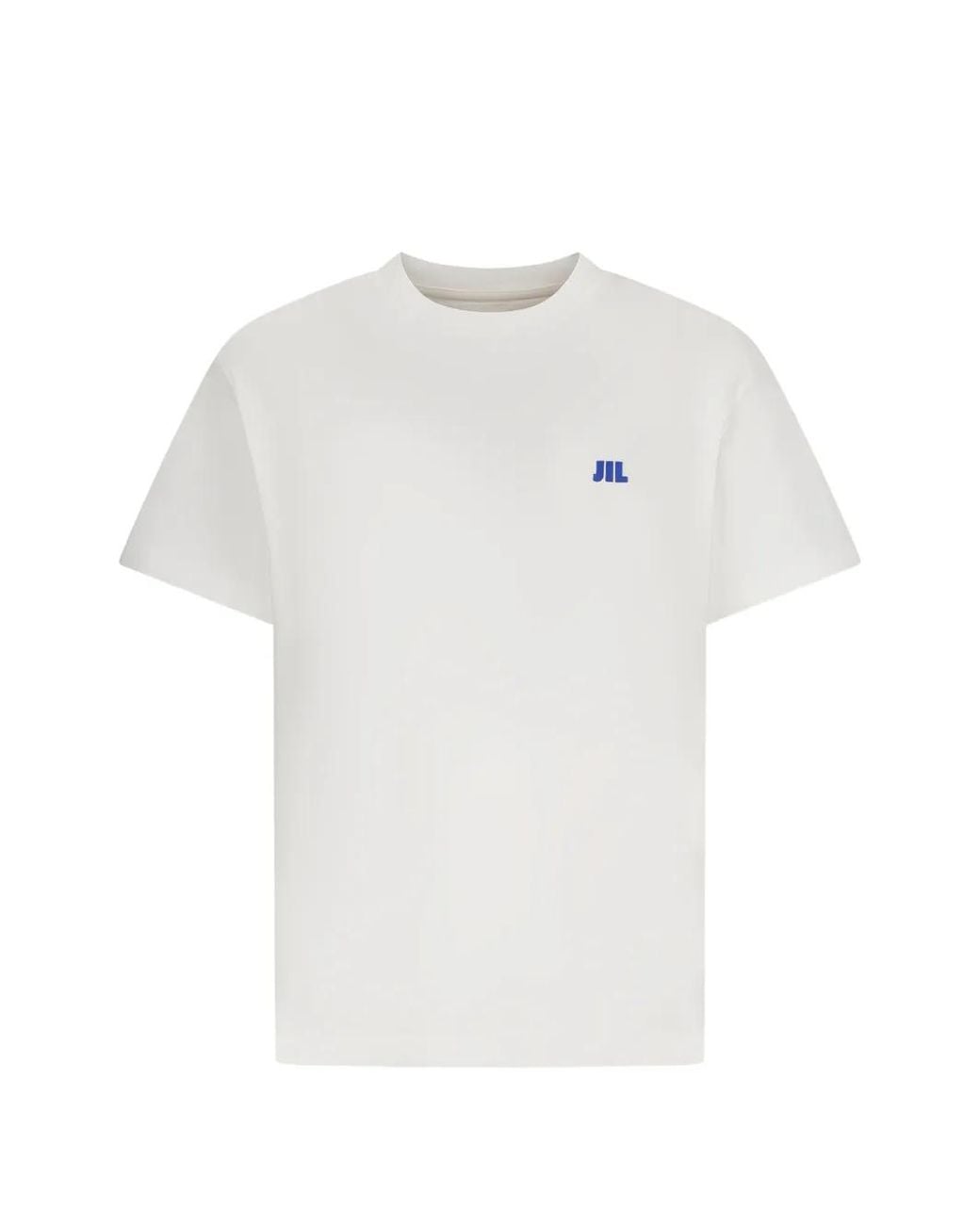 Jil Sander White Jil Logo T-Shirt for men