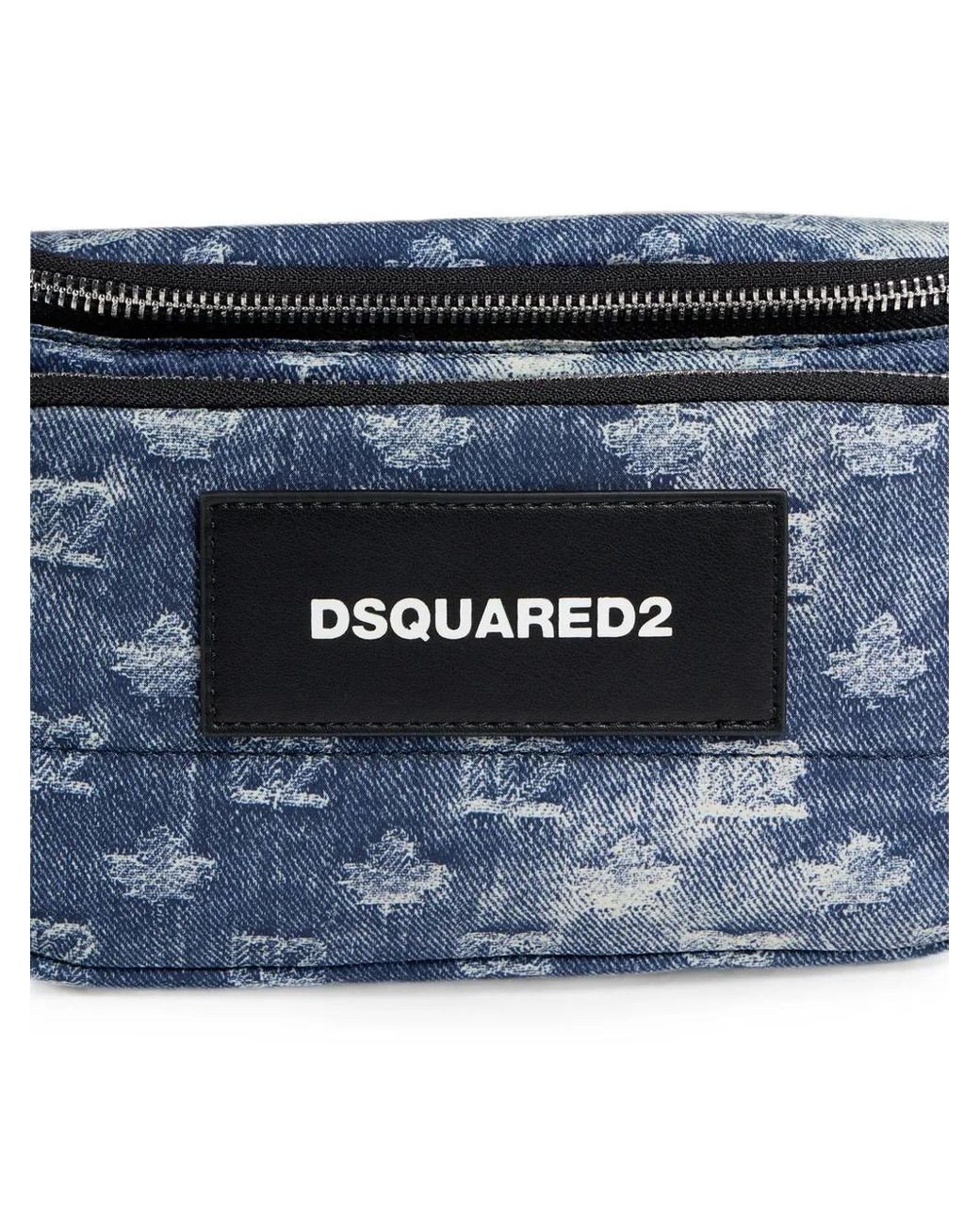 Marsupio D2 Monogram di DSquared² in Blue da Uomo