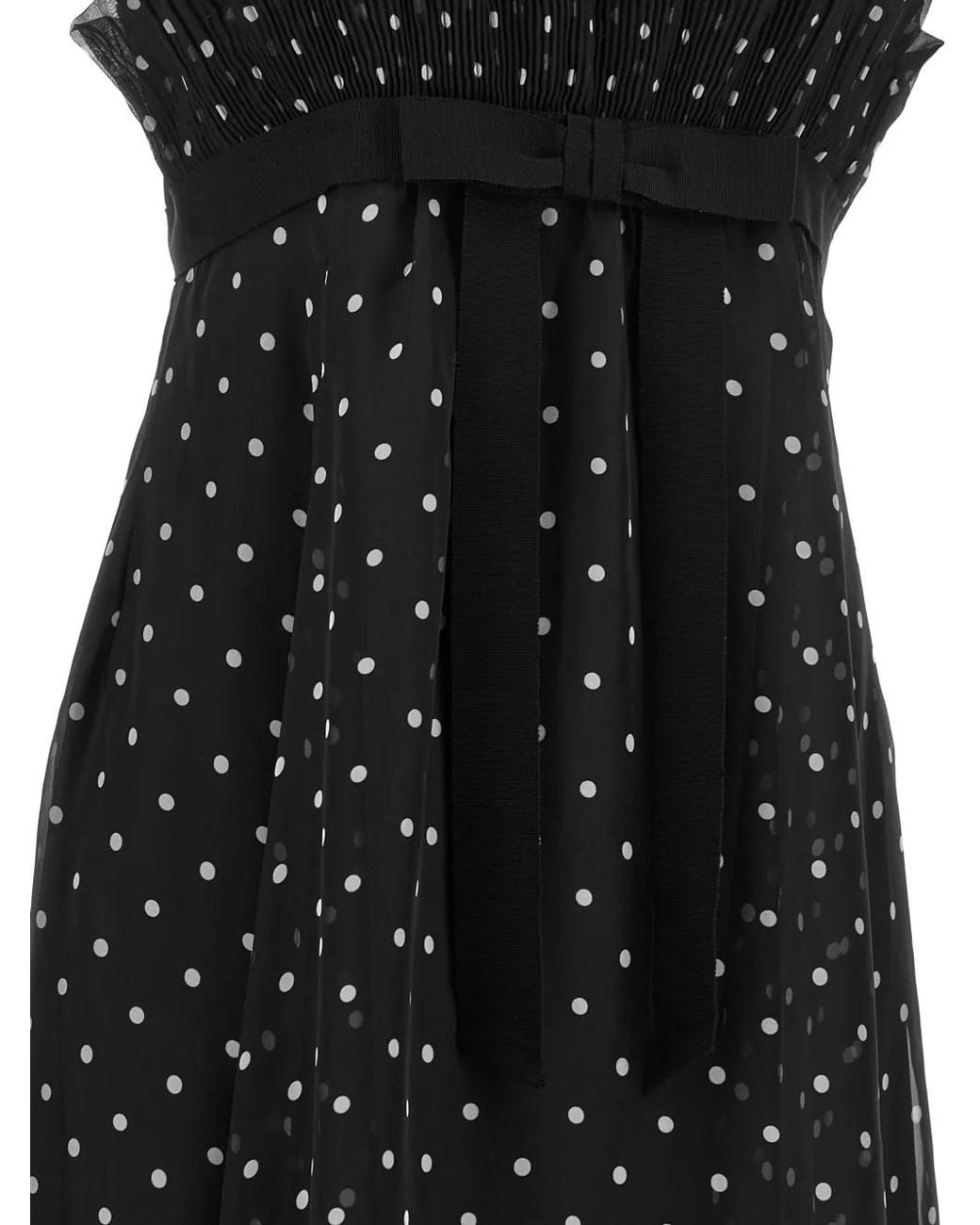 Zimmermann Black Frill Pleated Midi Dress