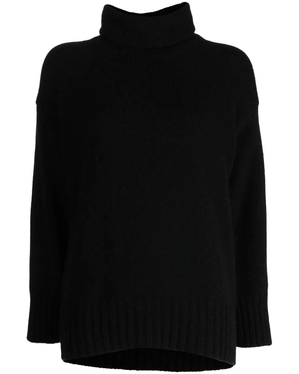 Pringle of Scotland Black Roll-Neck Cashmere Jumper