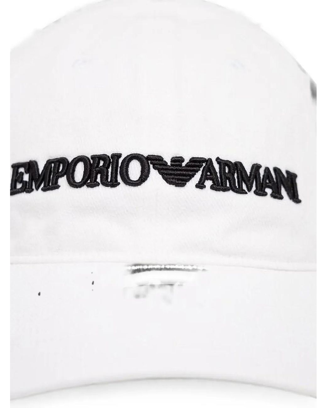 ARMANI EXCHANGE White Embroidered-Logo Baseball Cap for men