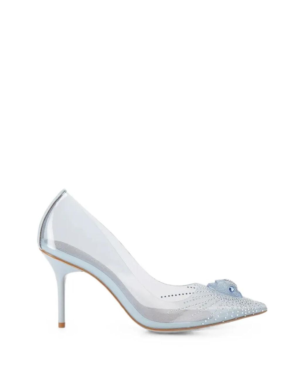 Kurt Geiger White Crystal-Embellished Eagle Pumps
