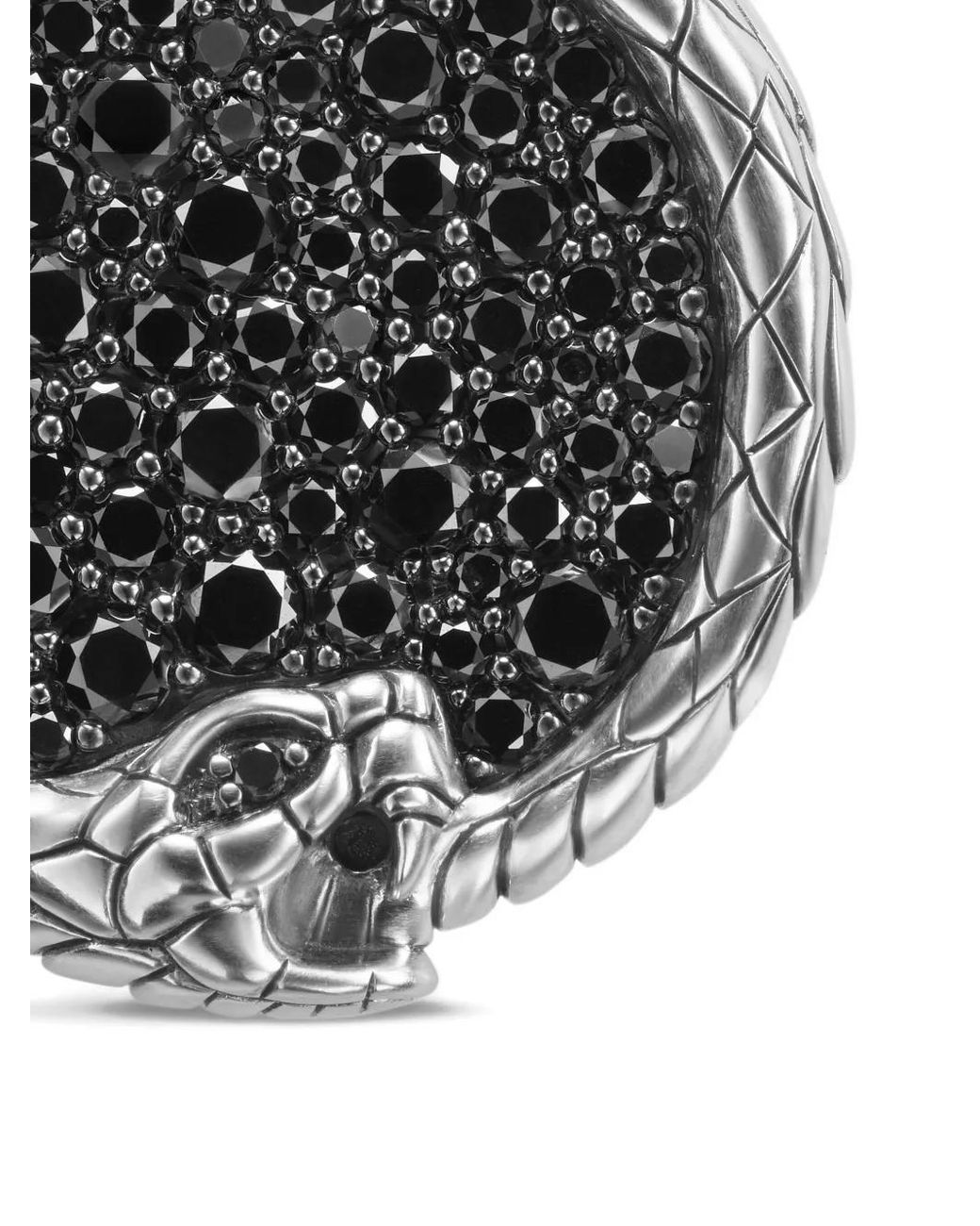 David Yurman Metallic Sterling Cairo Ouroboros Diamond Amulet (25Mm) for men