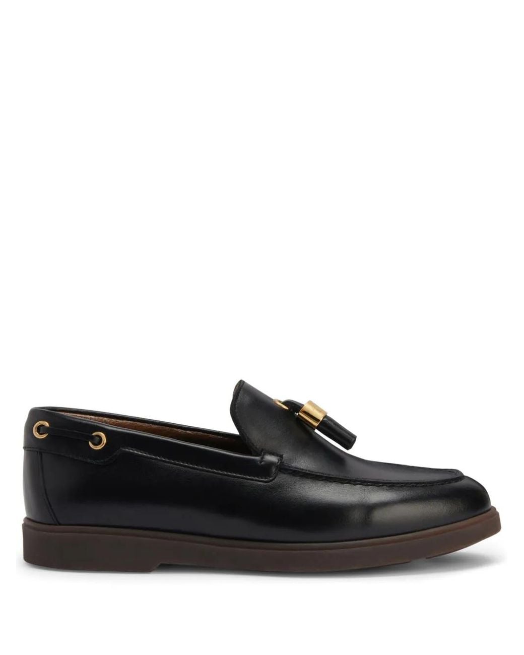 Giuseppe Zanotti Black The Maui Tassels Slip-On Loafers