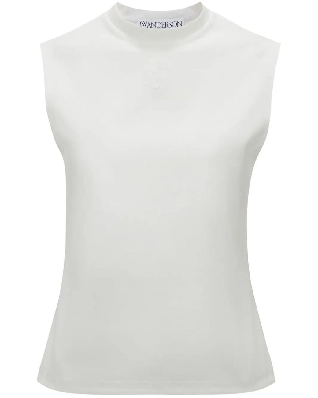 J.W. Anderson White Embroidered Logo Tank Top