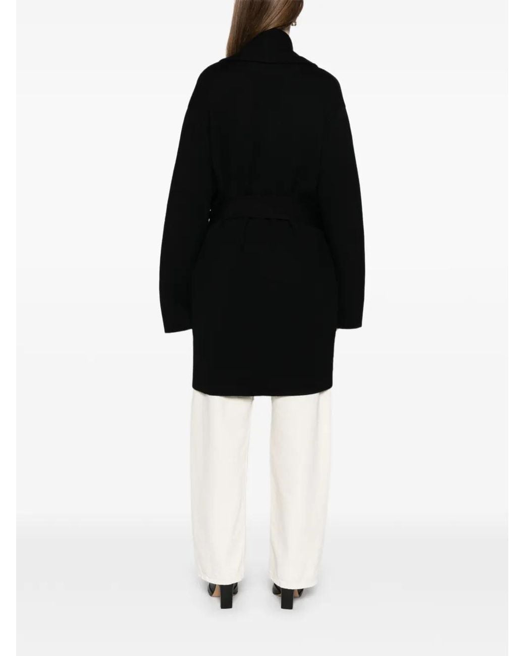 Totême Black Shawl-Lapel Robe