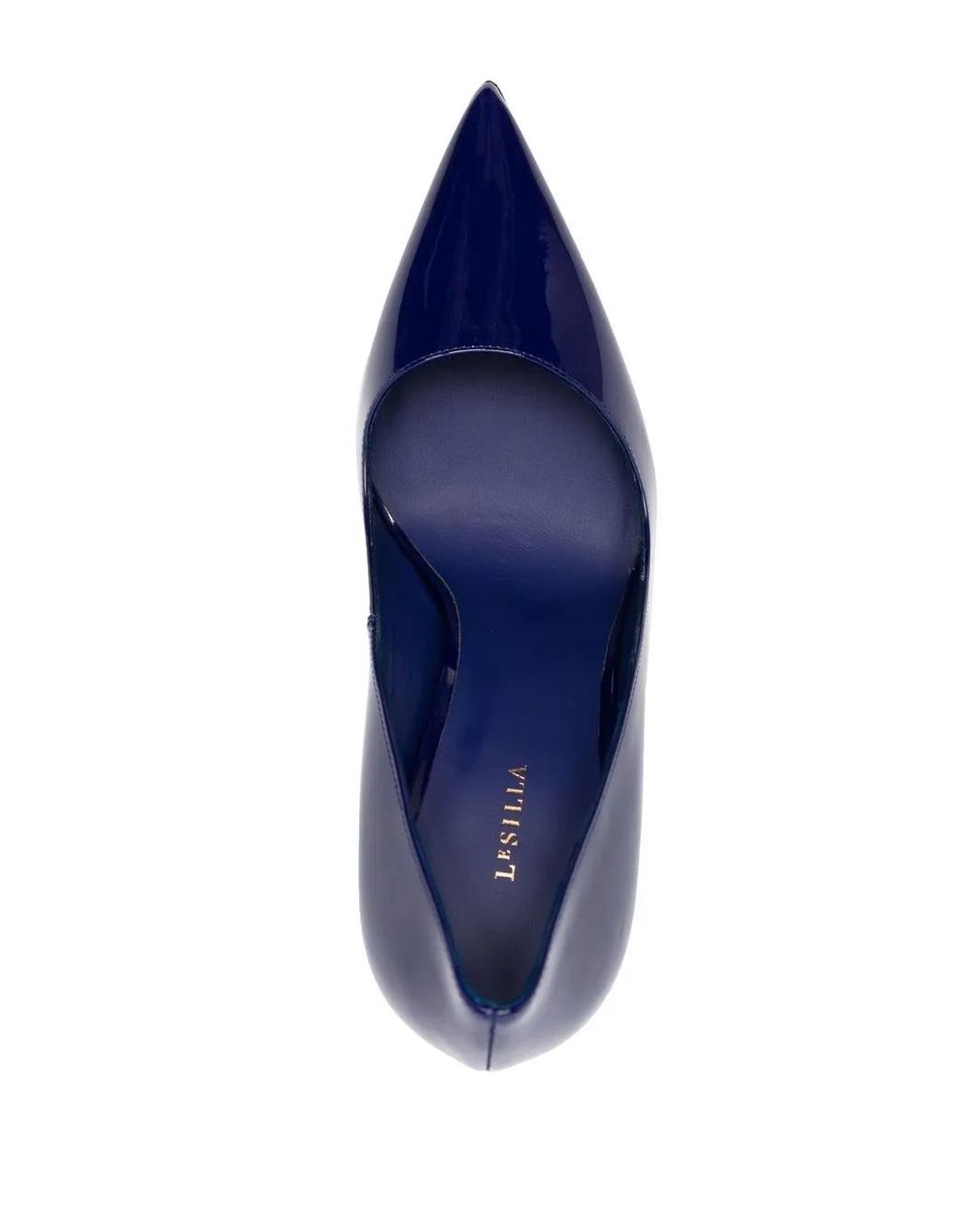 Le Silla Blue 125Mm Eva Patent Leather Pumps