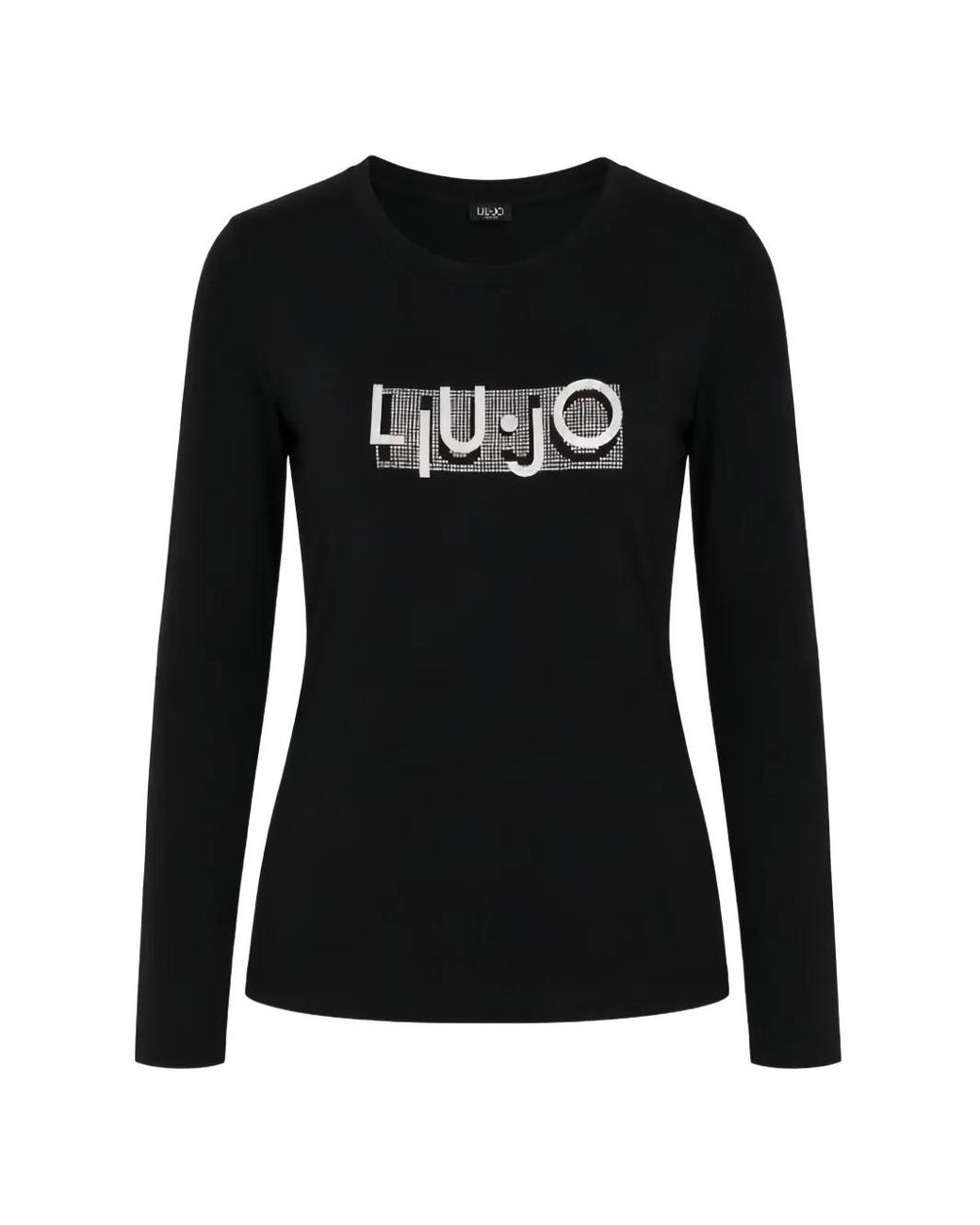 Liu Jo Black Logo-Print Long-Sleeve T-Shirt
