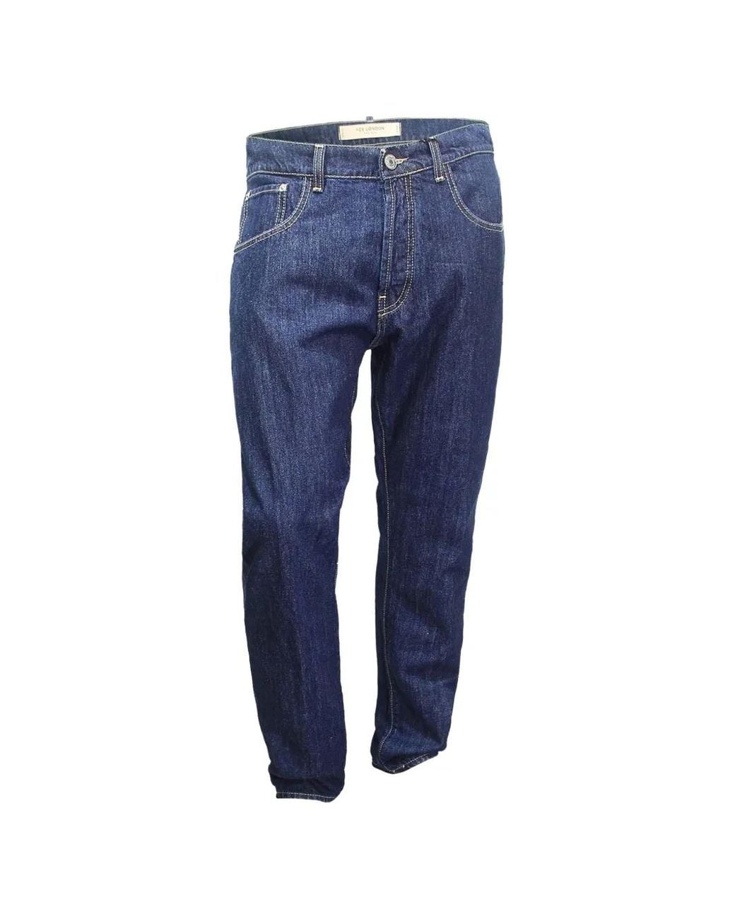 Yes London Blue Straight-Leg Jeans for men