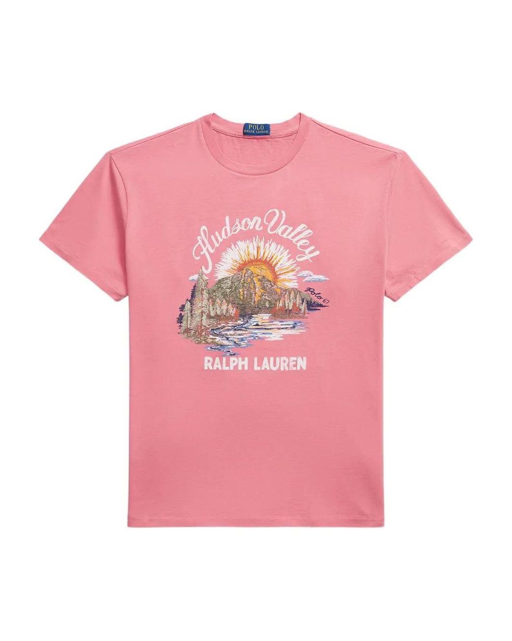 Polo Ralph Lauren Pink Short-Sleeved Print T-Shirt for men