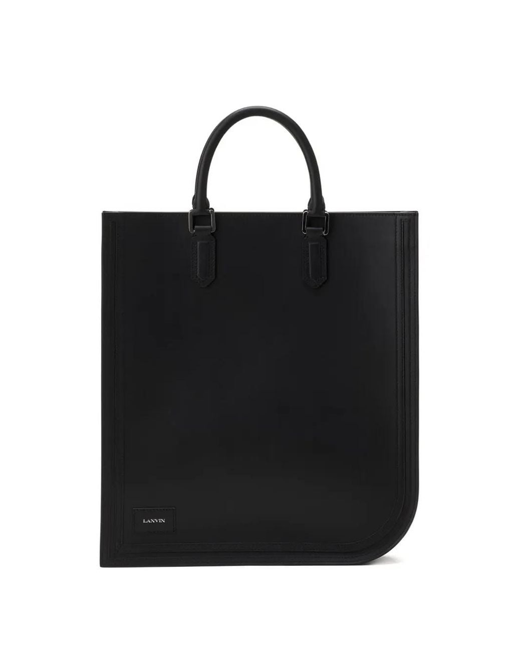Lanvin Black Top Handle Shoulder Tote Bag for men