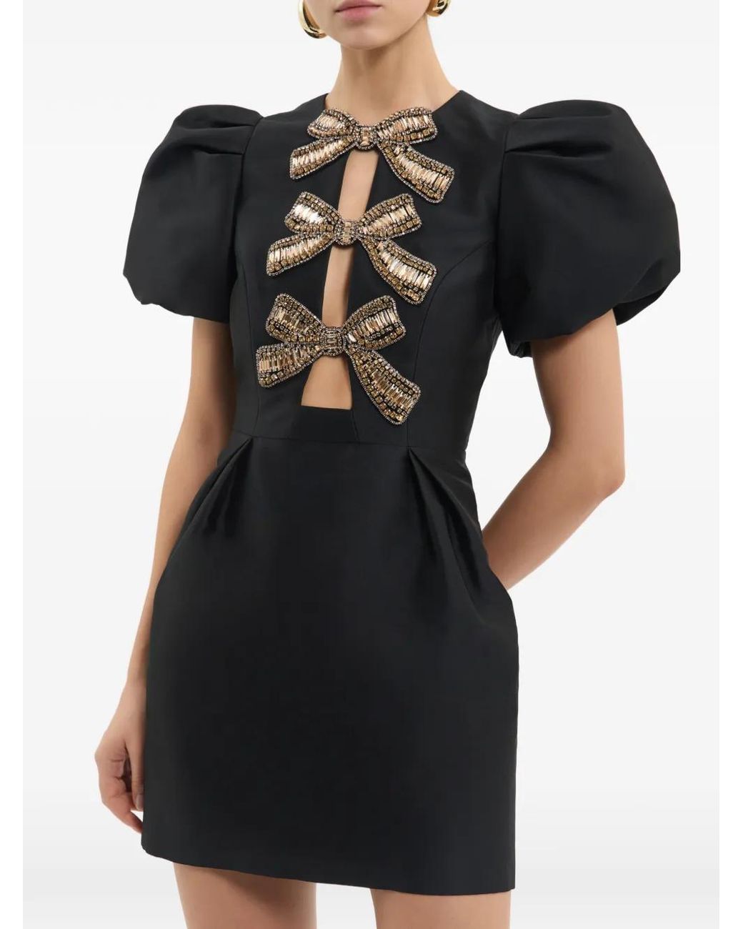 Rebecca Vallance Black Venus Mini Dress