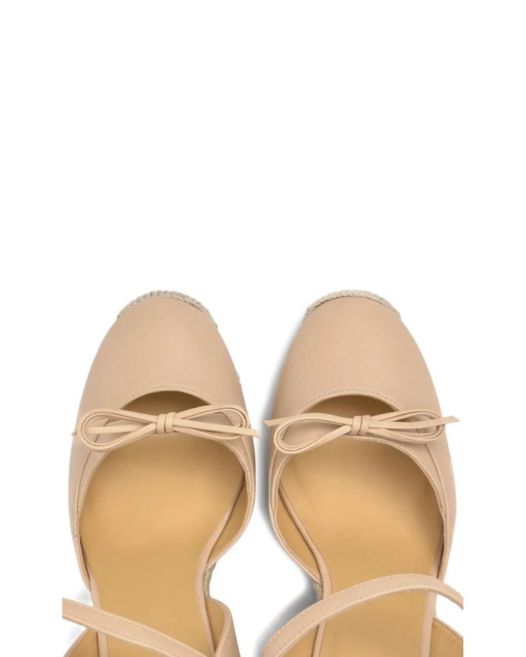 Castaner Natural Cyra Bow-Detail Wedge Espadrilles