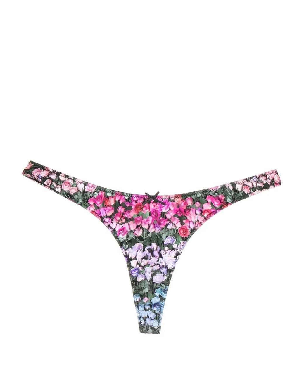 Fleur du Mal Pink High-Leg Thong