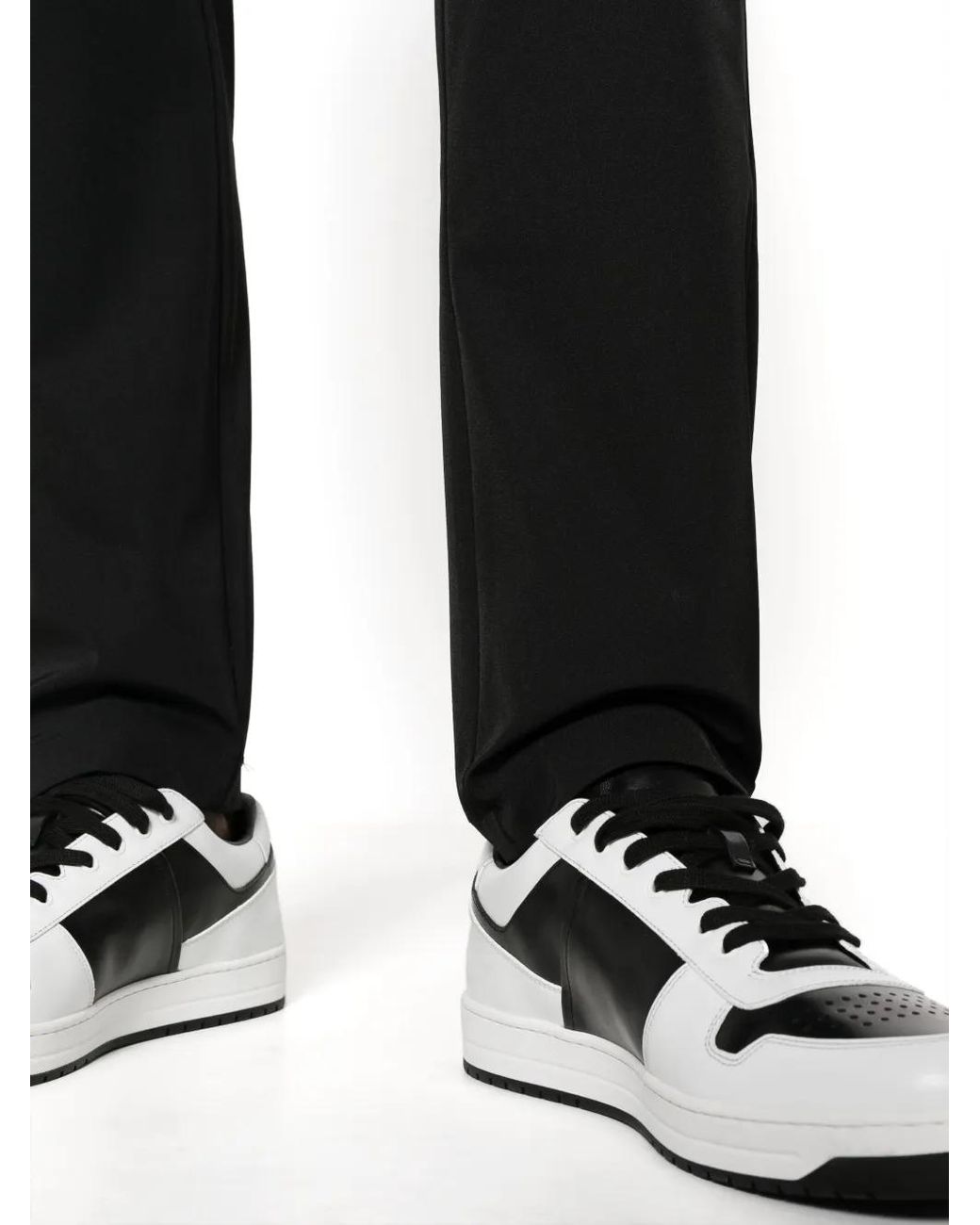 Herno Black Drawstring-Waist Slim-Cut Trousers for men
