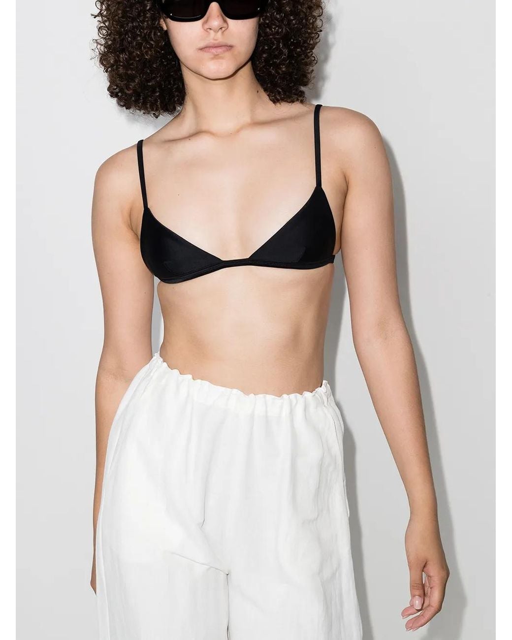 Matteau Petite Triangel Bikinitop in het Black