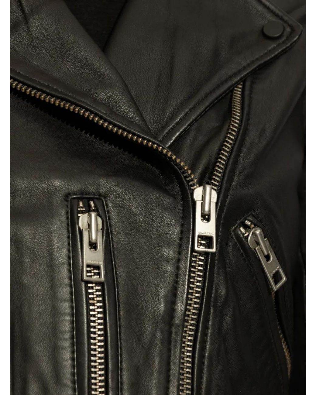 AllSaints Black Belted Biker Jacket