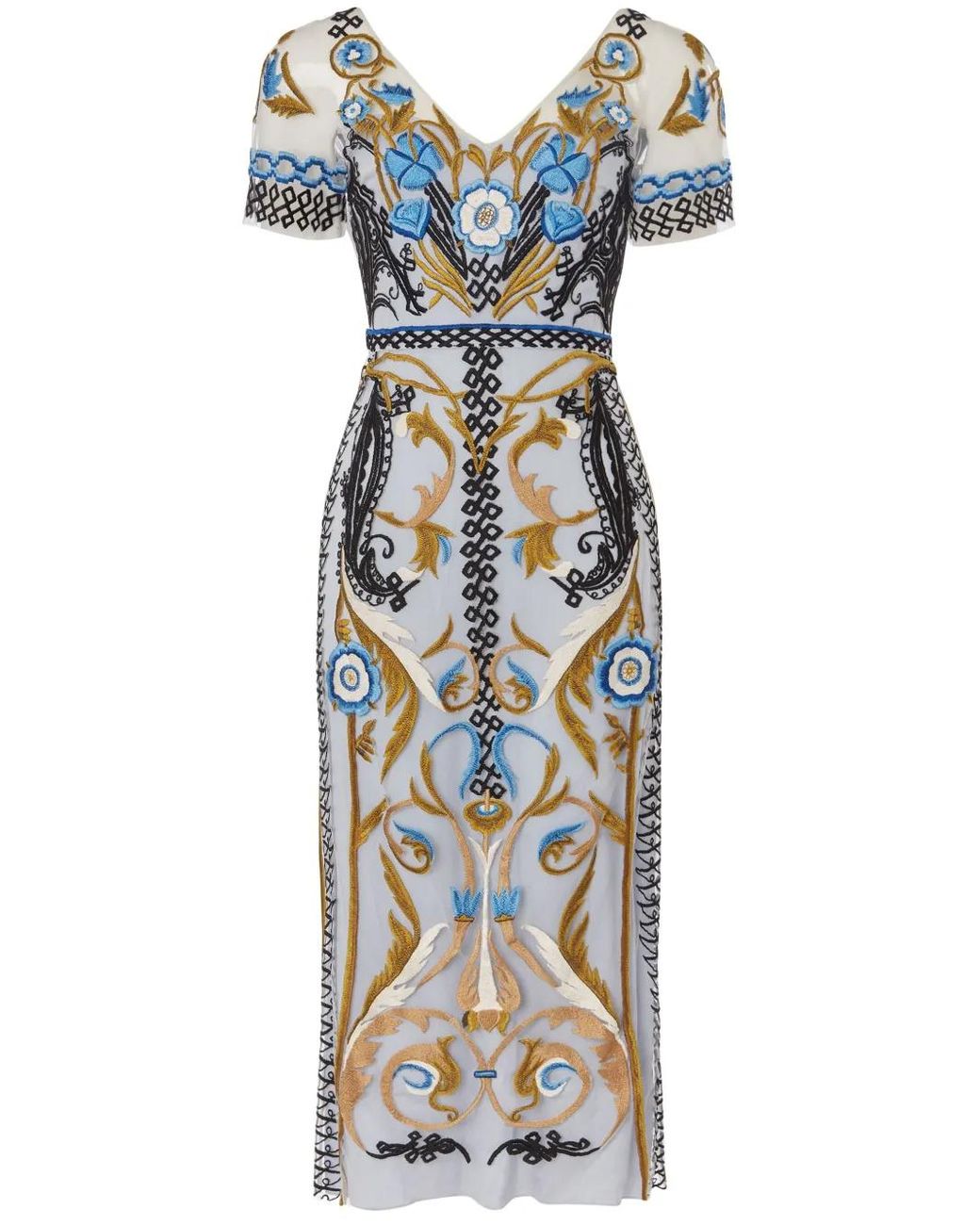 Temperley London Blue Alessia Midi Dress