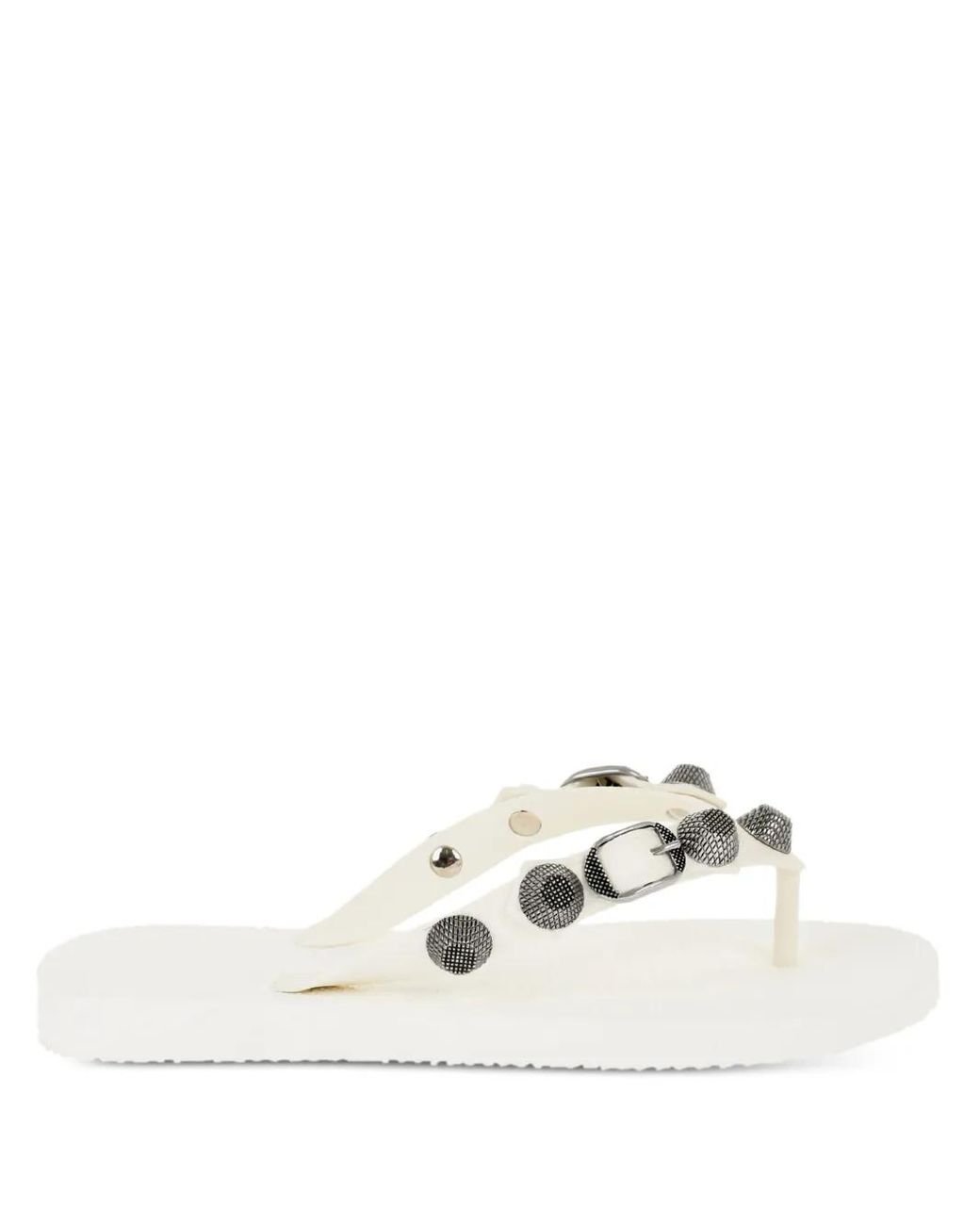 Balenciaga Cagole フラットサンダル ホワイト | Lyst Balenciaga Cagole フラットサンダル ホワイト | Lyst