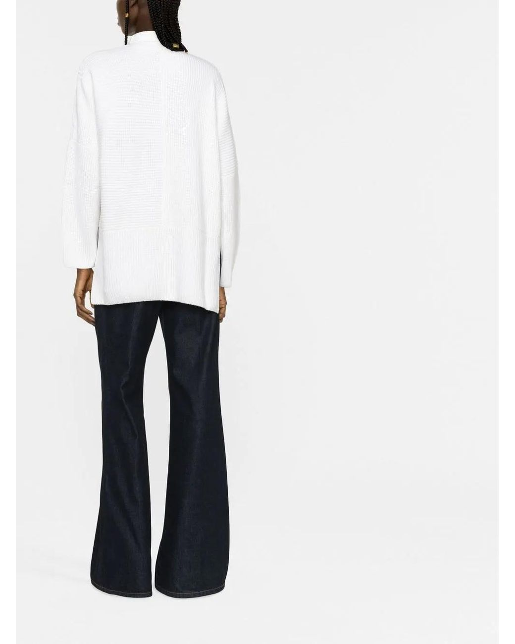 Tom Ford White Funnel-Neck Knitted Jumper