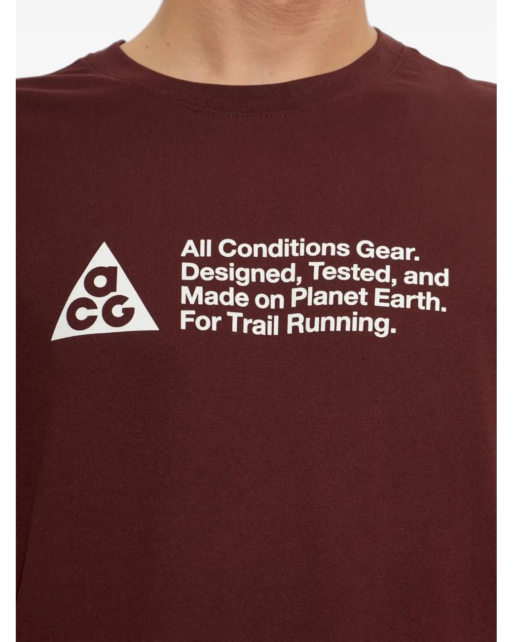 Nike Red Acg Logo-Print T-Shirt for men