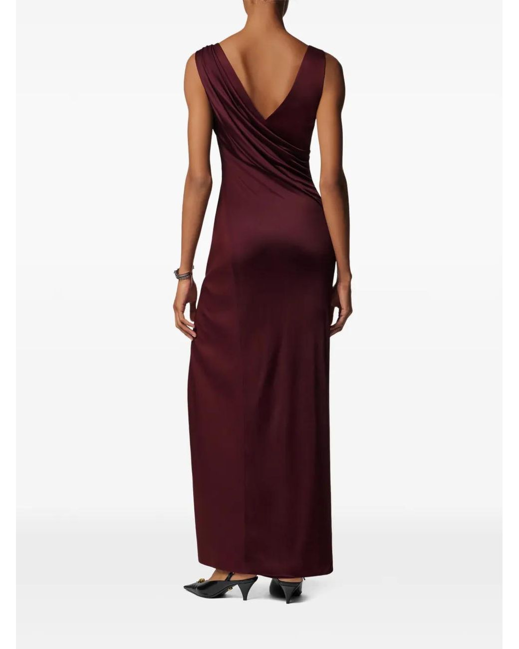Versace Purple Draped Dress