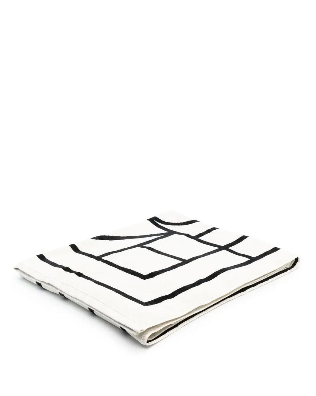 Totême White Monogram Beach Towel