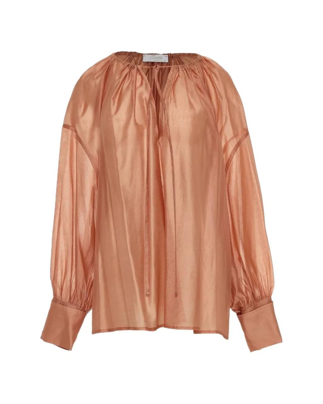 Devotion Brown Gathered Blouse