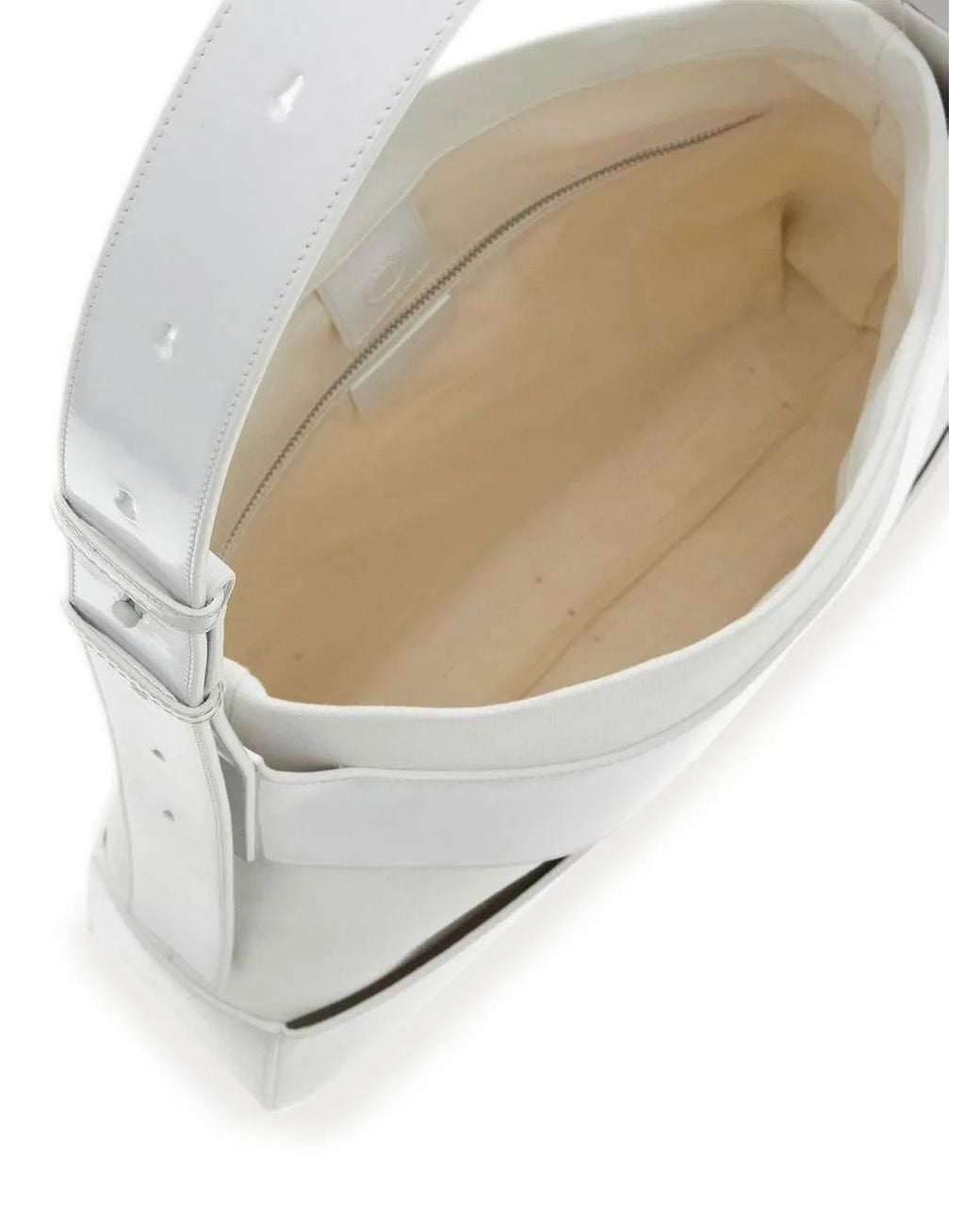 Ferragamo White Textured Shoulder Bag for men