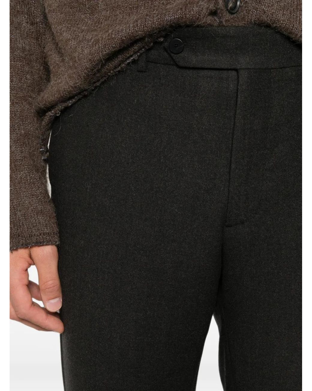 Cellar Door Black Paloma Tailored Trousers for men