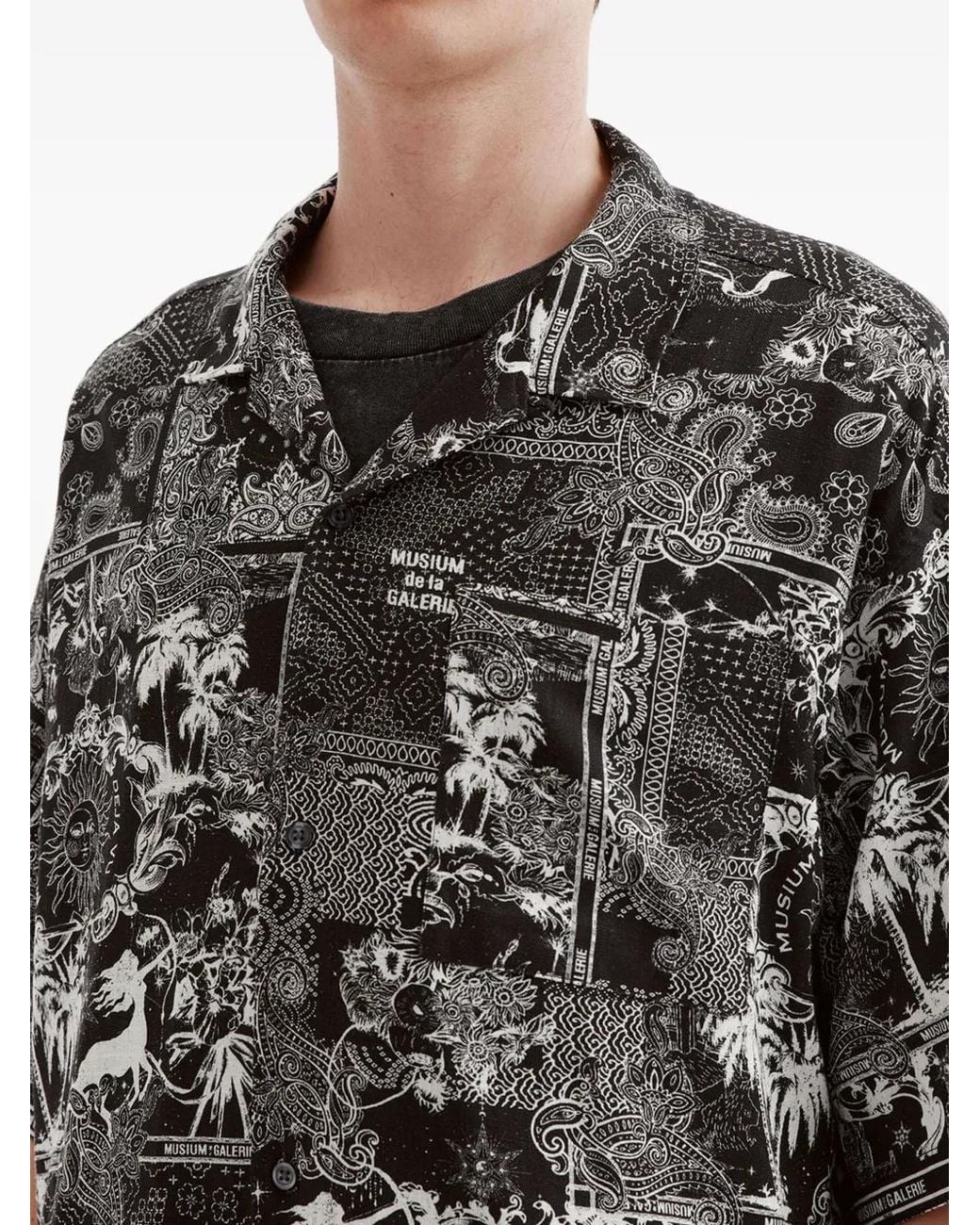 Musium Div. Black Chemise À Imprimé Graphique for men
