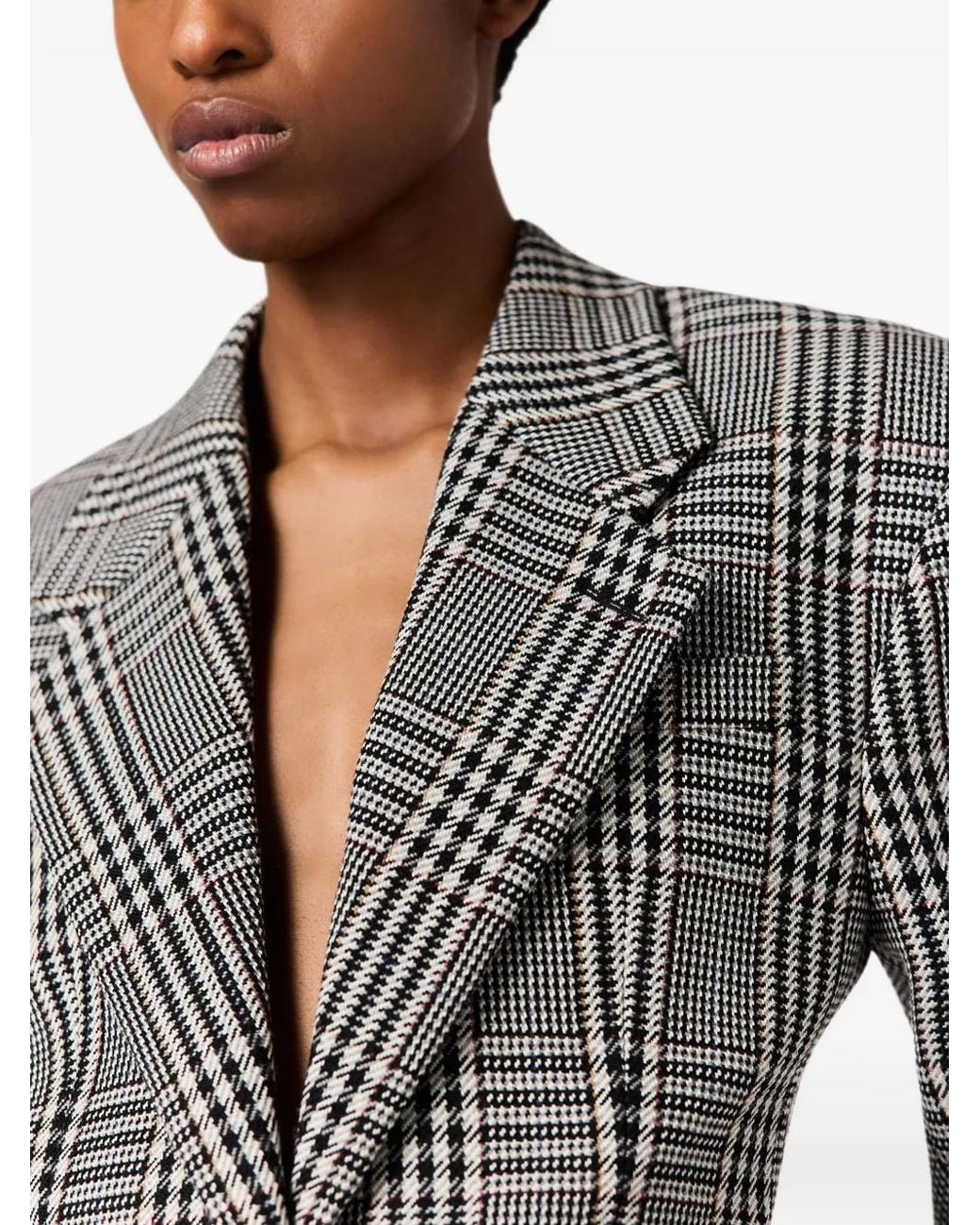 Stella McCartney Gray Prince Of Wales-Check Wool Blazer