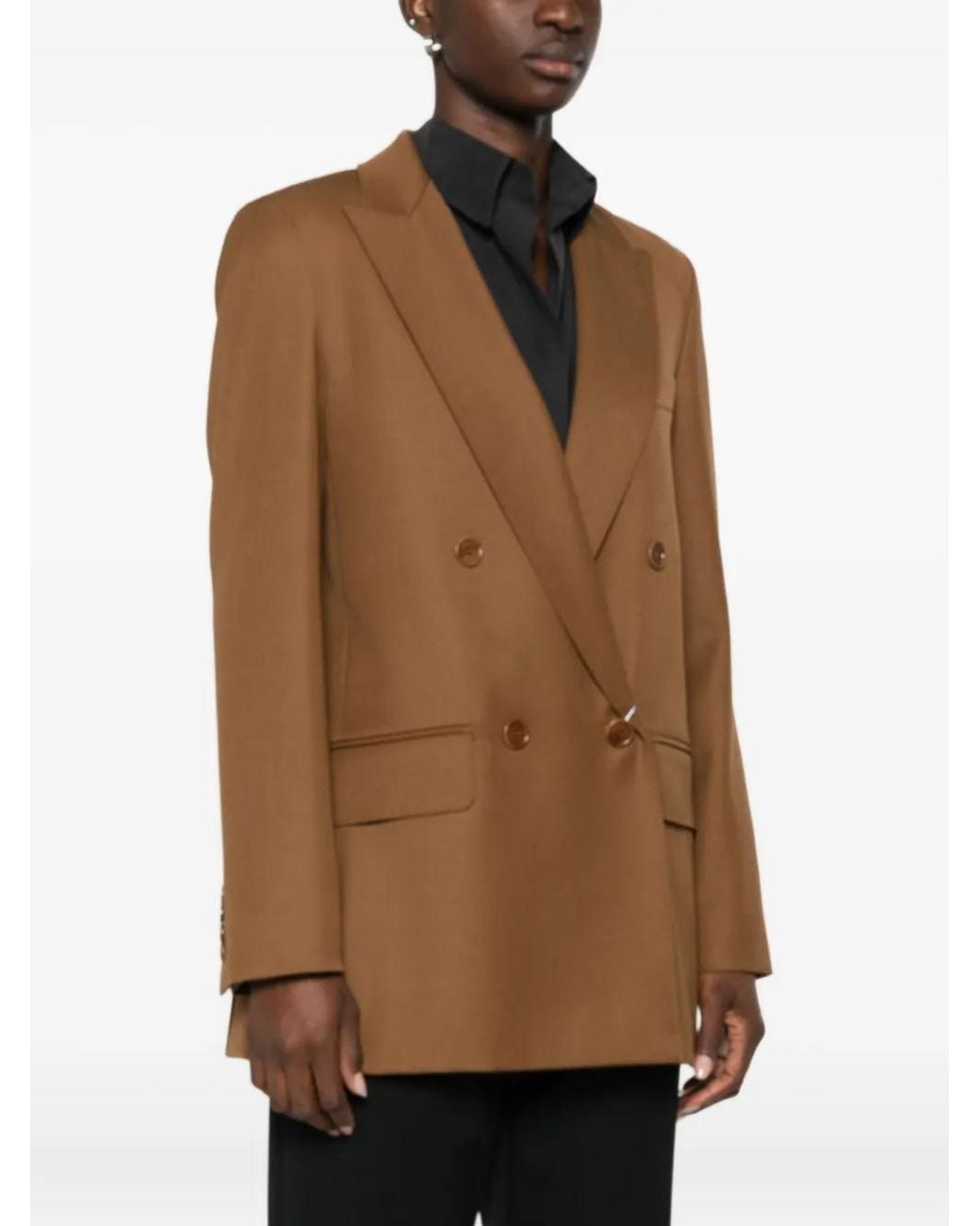 Max Mara Brown Double-Breasted Blazer
